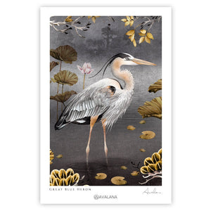 Great Blue Heron Art Print by Avalana