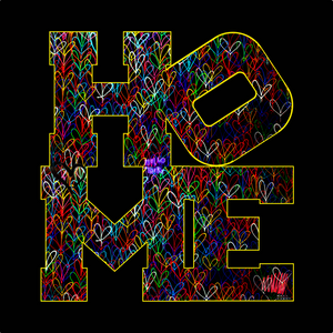 Home "Neon Hearts " By Beezie