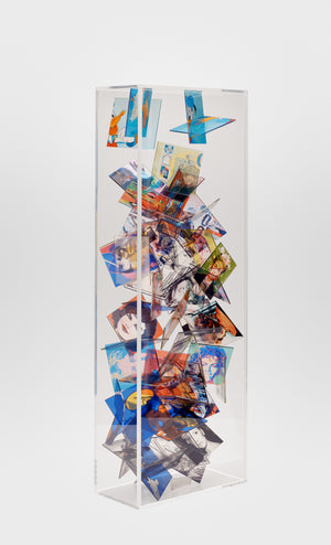 Particules IV  Icons / Lucite Sculpture / Pop Art Collage by Gimbert Kutscher