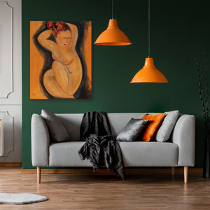 " Golden Nude " Abstract Art by Ilana Fine