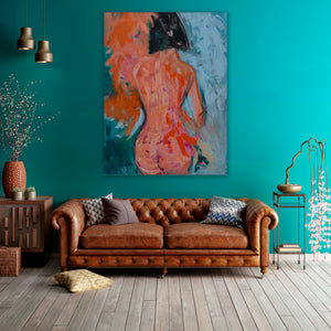 " Orange  " Abstract Art by Ilana Fine
