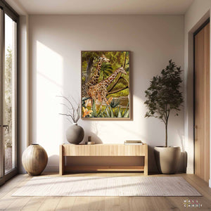 Savanna Giraffes Home Decor Art Print