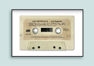 Led Zeppelin " Cassette Tape Art by Wallcandy