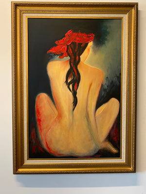"Malta Red " Abstract Art by Ilana Fine
