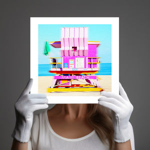 "Lifeguard Tower Icons - 100 -  " South Beach  by Stevie Beezie