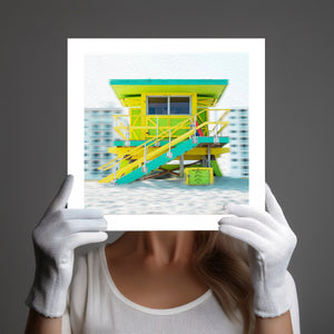 "Lifeguard Tower Icons - 2nd Street -  " South Beach  by Stevie Beezie