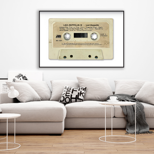 Led Zeppelin " Cassette Tape Art by Wallcandy