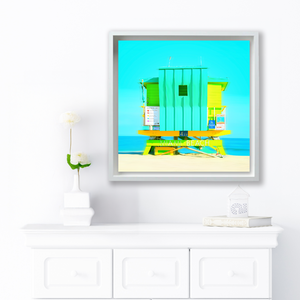 "Lifeguard Tower Icons - 4th Street-  " South Beach  by Stevie Beezie