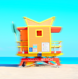 "Lifeguard Tower Icons - 3rd Street-  " South Beach  by Stevie Beezie