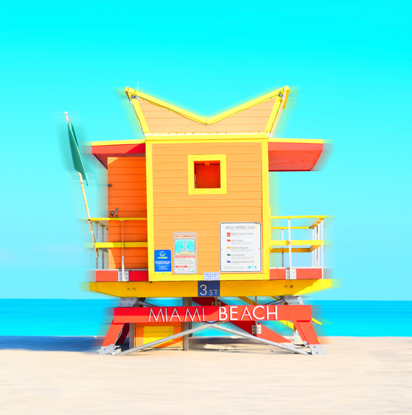 "Lifeguard Tower Icons - 3rd Street-  " South Beach  by Stevie Beezie