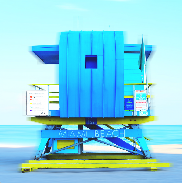 "Lifeguard Tower Icons - 1st Street-  " South Beach  by Stevie Beezie