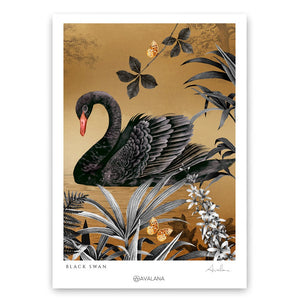 Black Swan II Art Print by Avalana
