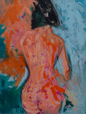 " Orange  " Abstract Art by Ilana Fine