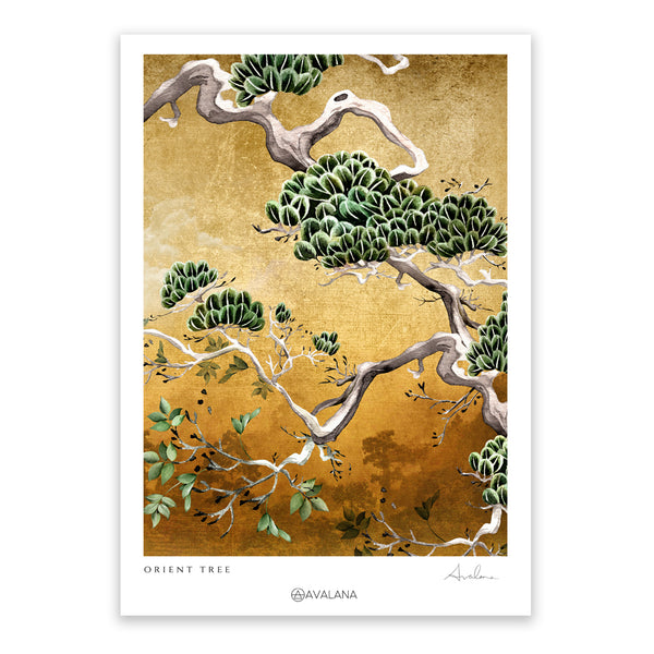 Orient Tree Art Print 12x16"? 16x24"