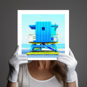 "Lifeguard Tower Icons - 1st Street-  " South Beach  by Stevie Beezie