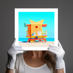 "Lifeguard Tower Icons - 3rd Street-  " South Beach  by Stevie Beezie