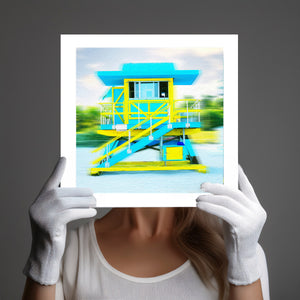 "Lifeguard Tower Icons - 5th Street-  " South Beach  by Stevie Beezie