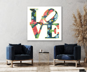 " LOVE " FLORAL By WALLCANDY