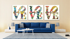 " LOVE " FLORAL By WALLCANDY