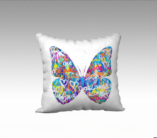 " Butterfly Love " Pop Art Pillows by Wallcandy