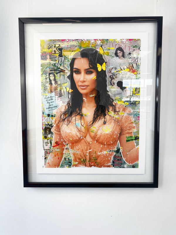 " Keeping up with Kim" pop art, Fine-Art paper & framed