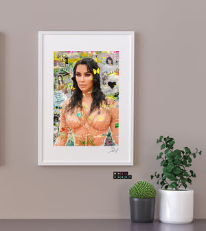 " Keeping up with Kim" pop art, Fine-Art paper & framed